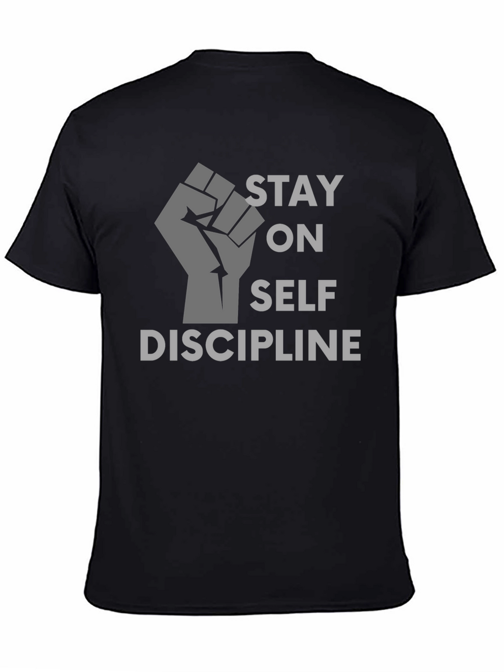 Stay on Self Discipline Black Graphic Tee