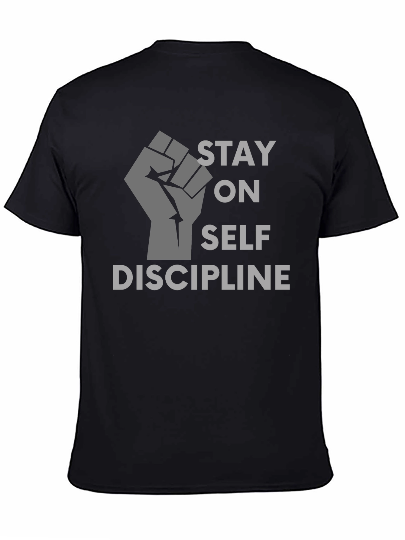 Stay on Self Discipline Black Graphic Tee