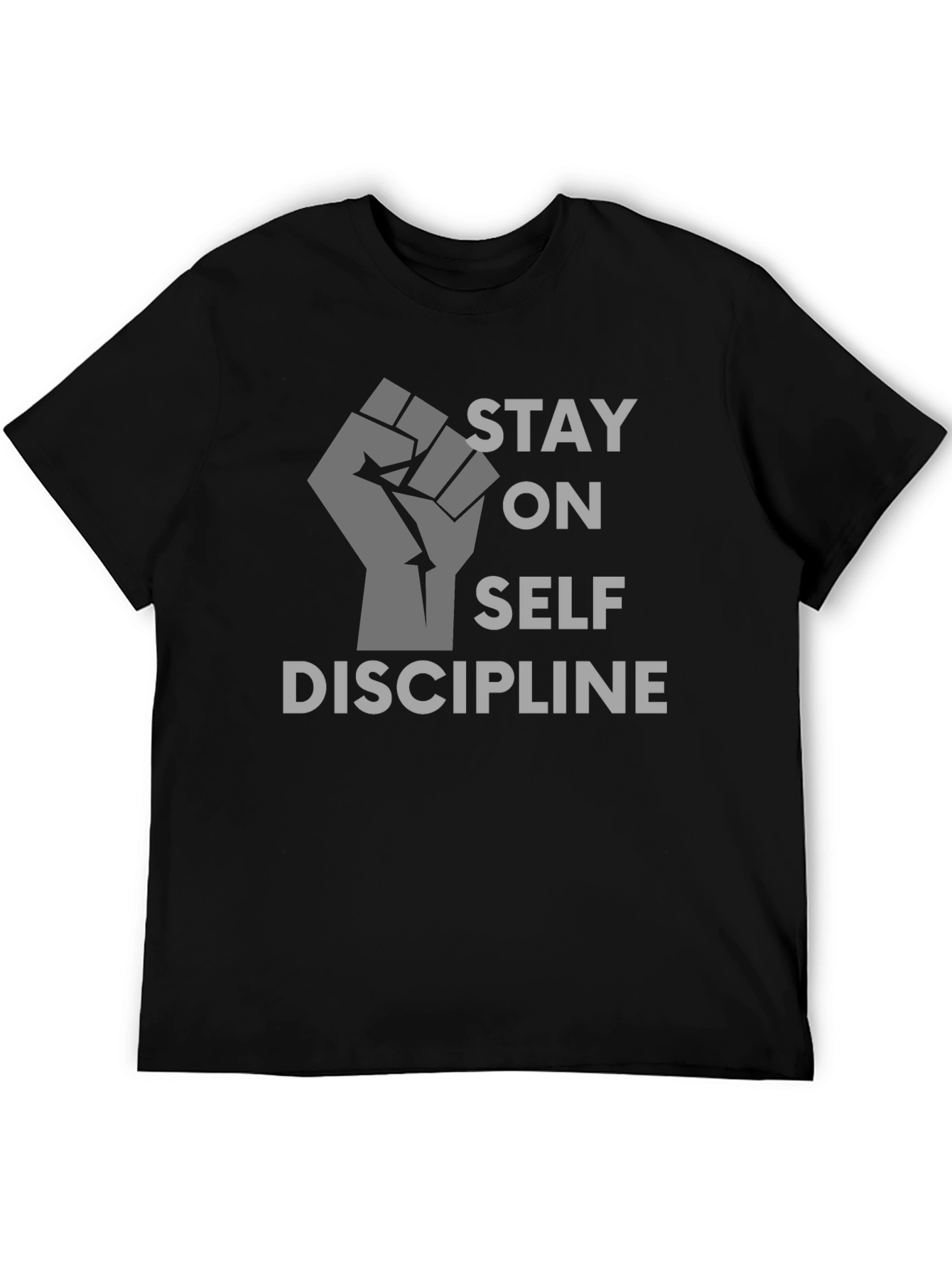 Stay on Self Discipline Black Graphic Tee
