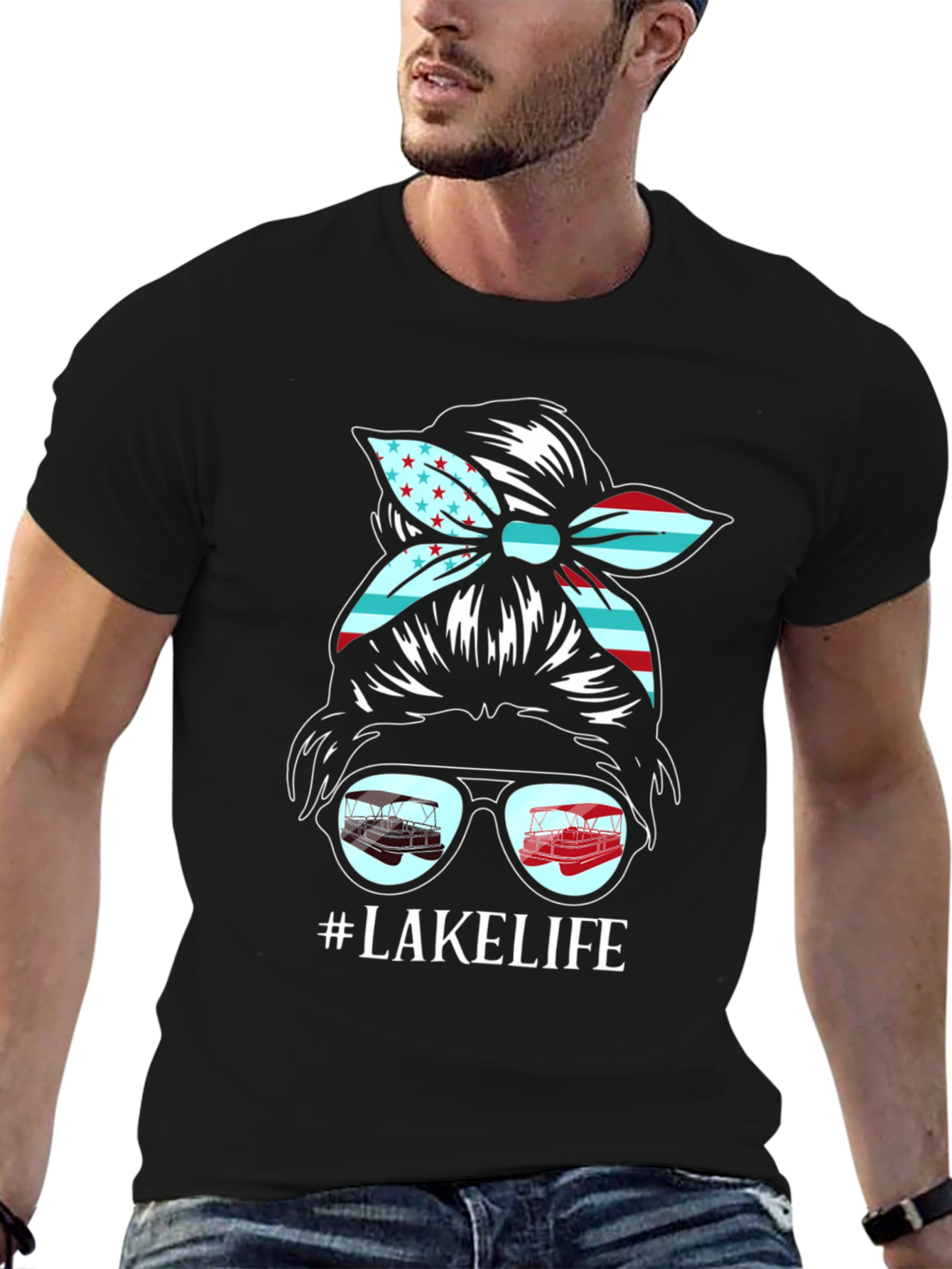 Lake Life Messy Bun T-Shirt