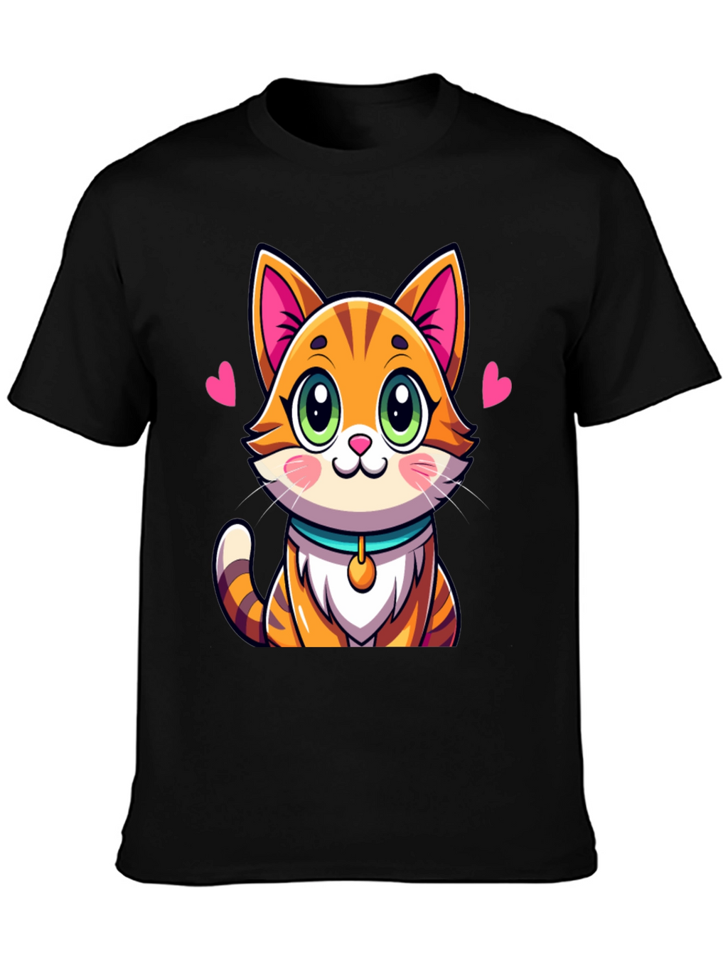 Cute Cartoon Cat Graphic Tee