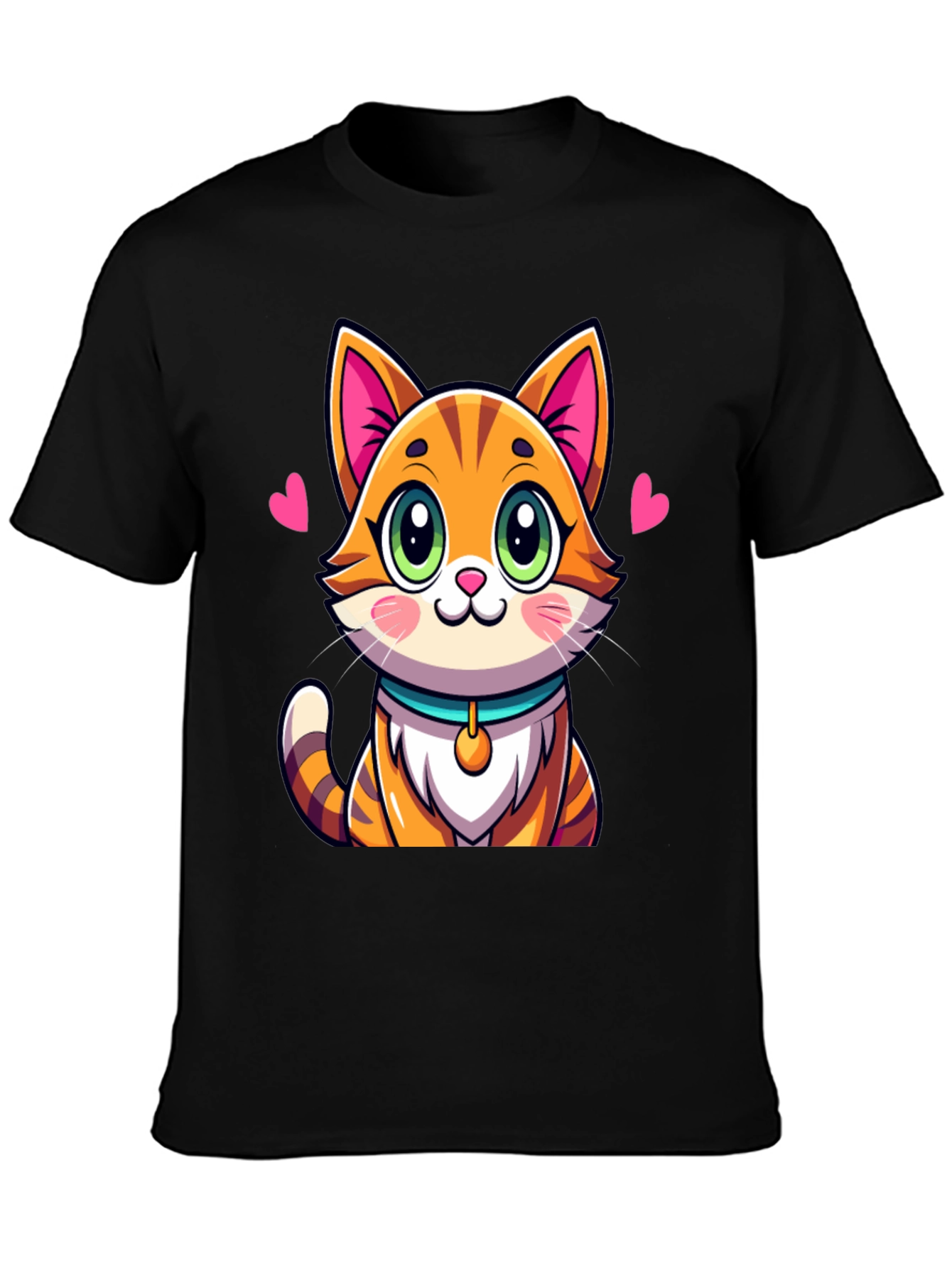 Cute Cartoon Cat Graphic Tee
