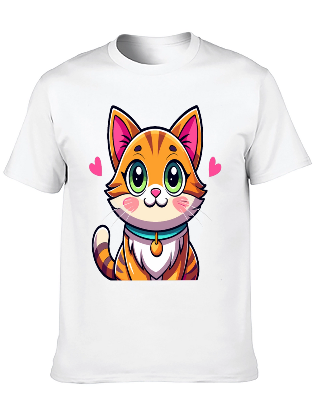 Cute Cartoon Cat Graphic Tee
