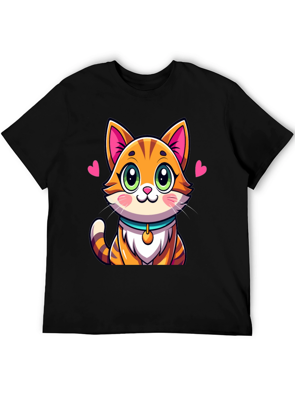 Cute Cartoon Cat Graphic Tee