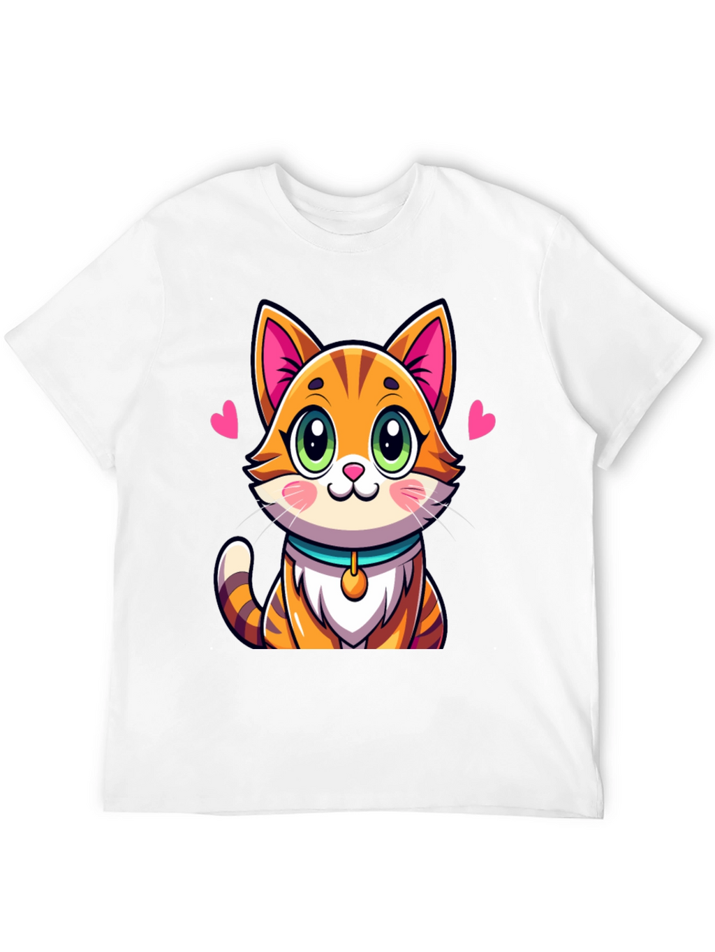 Cute Cartoon Cat Graphic Tee