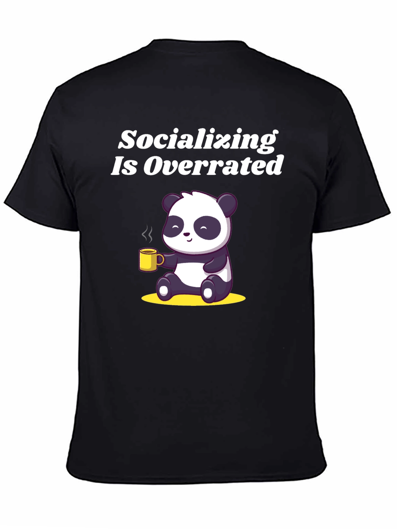 Socializing Is Overrated Panda T-Shirt