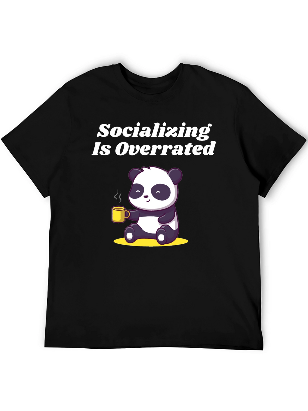 Socializing Is Overrated Panda T-Shirt