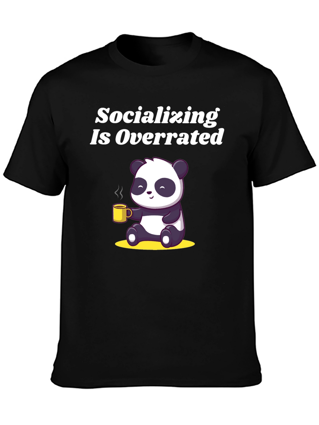 Socializing Is Overrated Panda T-Shirt