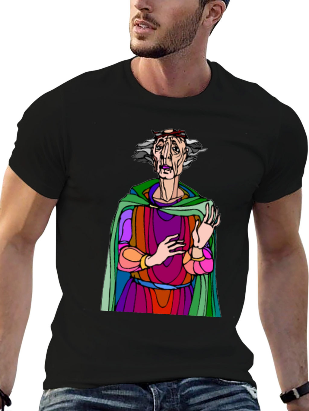 Unique Graphic T-Shirt with Artistic Character Design