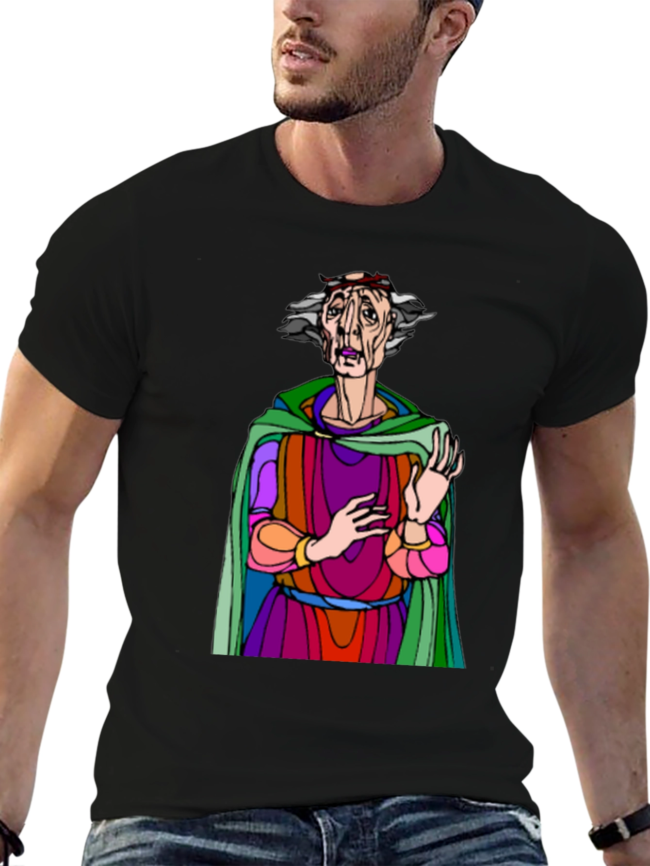 Unique Graphic T-Shirt with Artistic Character Design