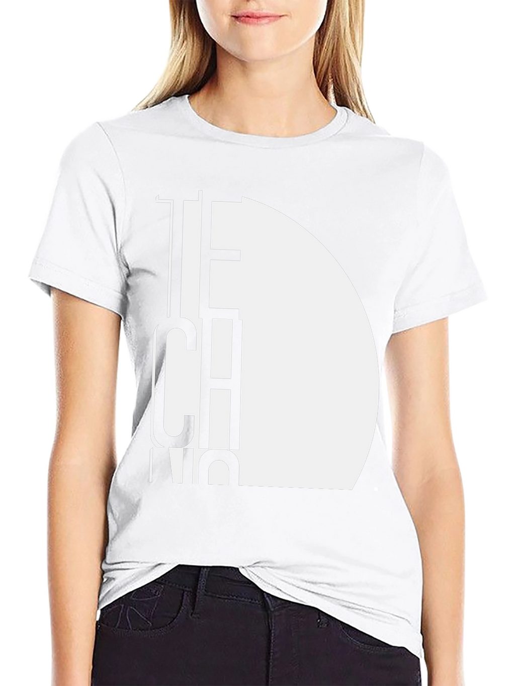 Modern Techno Graphic Tee - Black Cotton T-Shirt