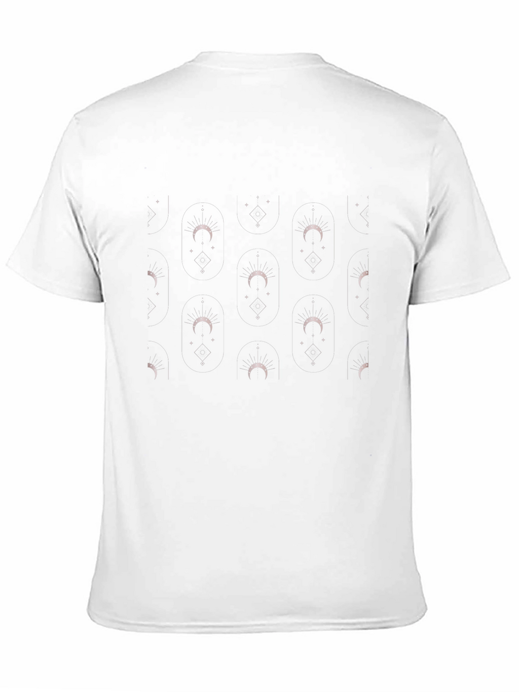 Mystic Moon Phase Pattern Black T-Shirt