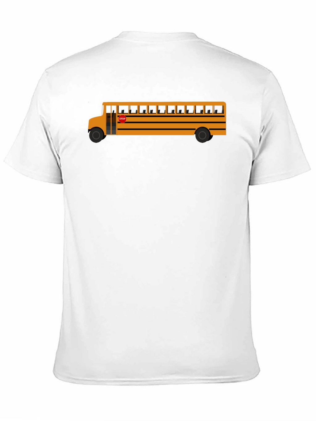 School Bus Graphic Tee - Black Cotton T-Shirt