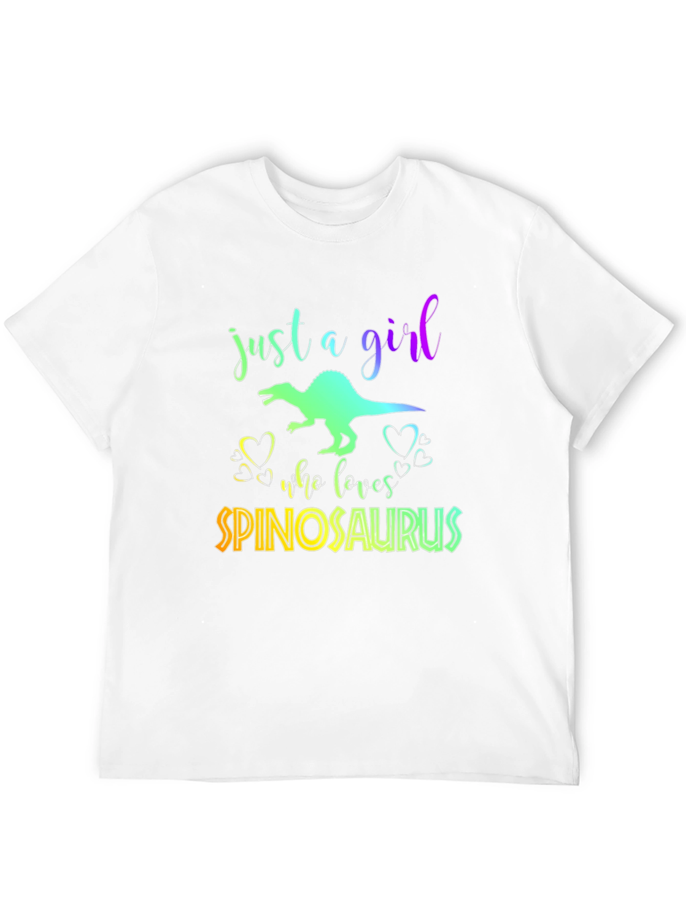 Girl Spinosaurus Lover Black T-Shirt
