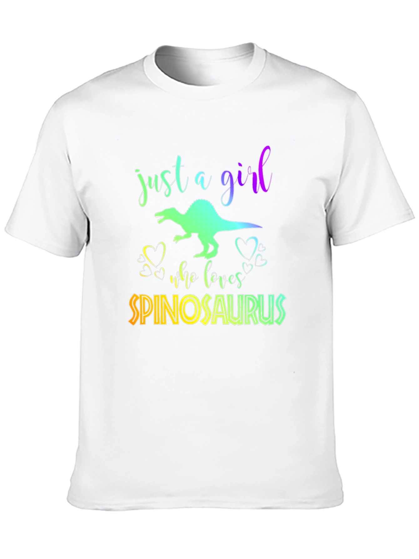 Girl Spinosaurus Lover Black T-Shirt