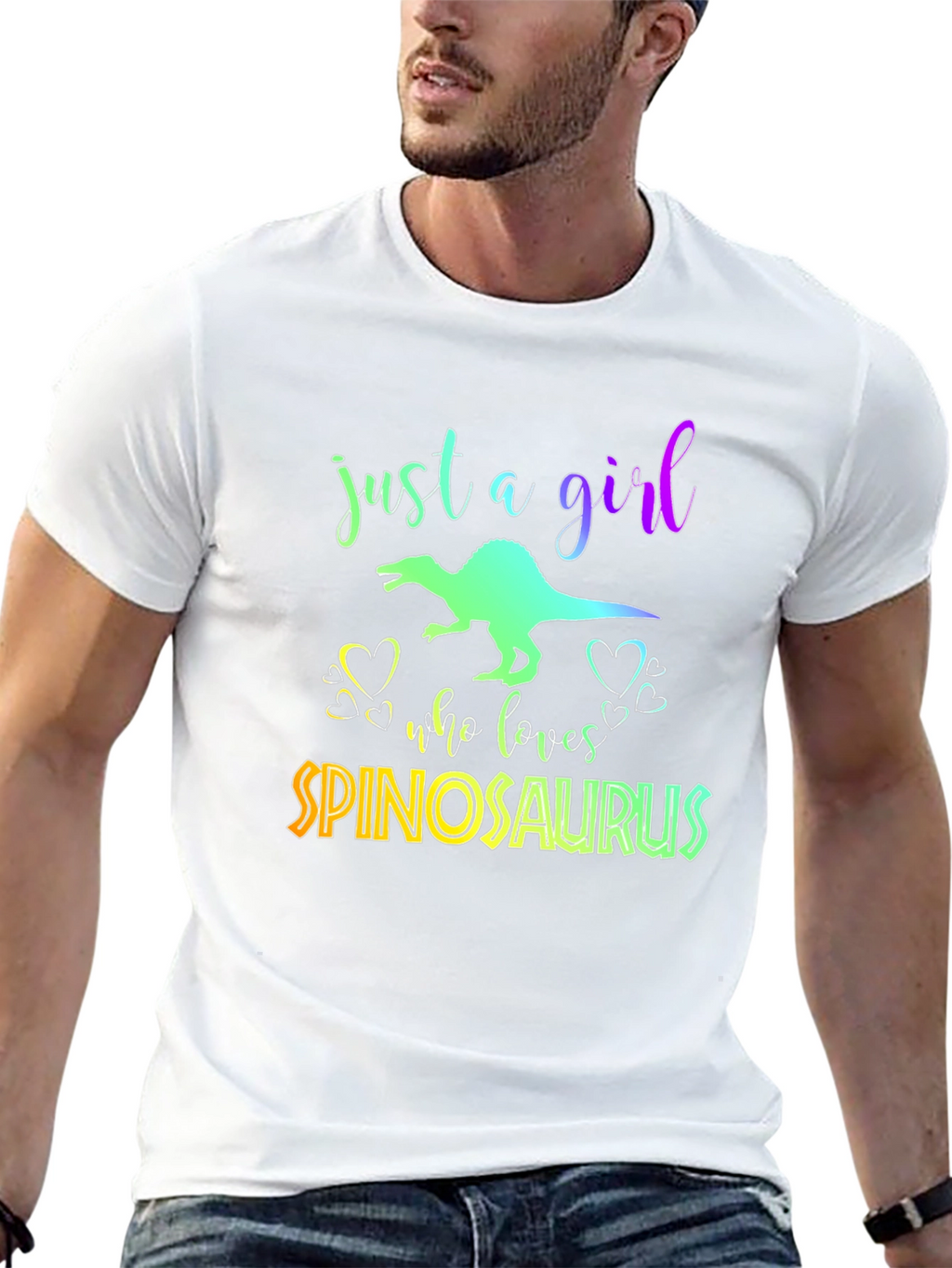 Girl Spinosaurus Lover Black T-Shirt