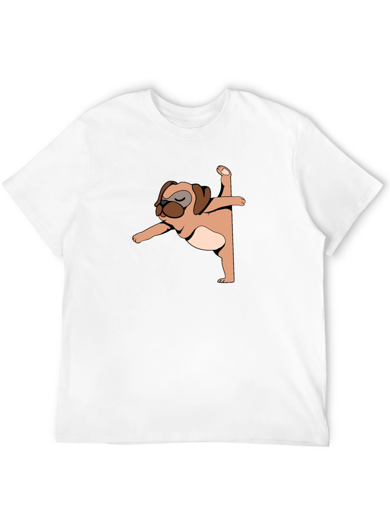 Yoga Pug Black T-Shirt