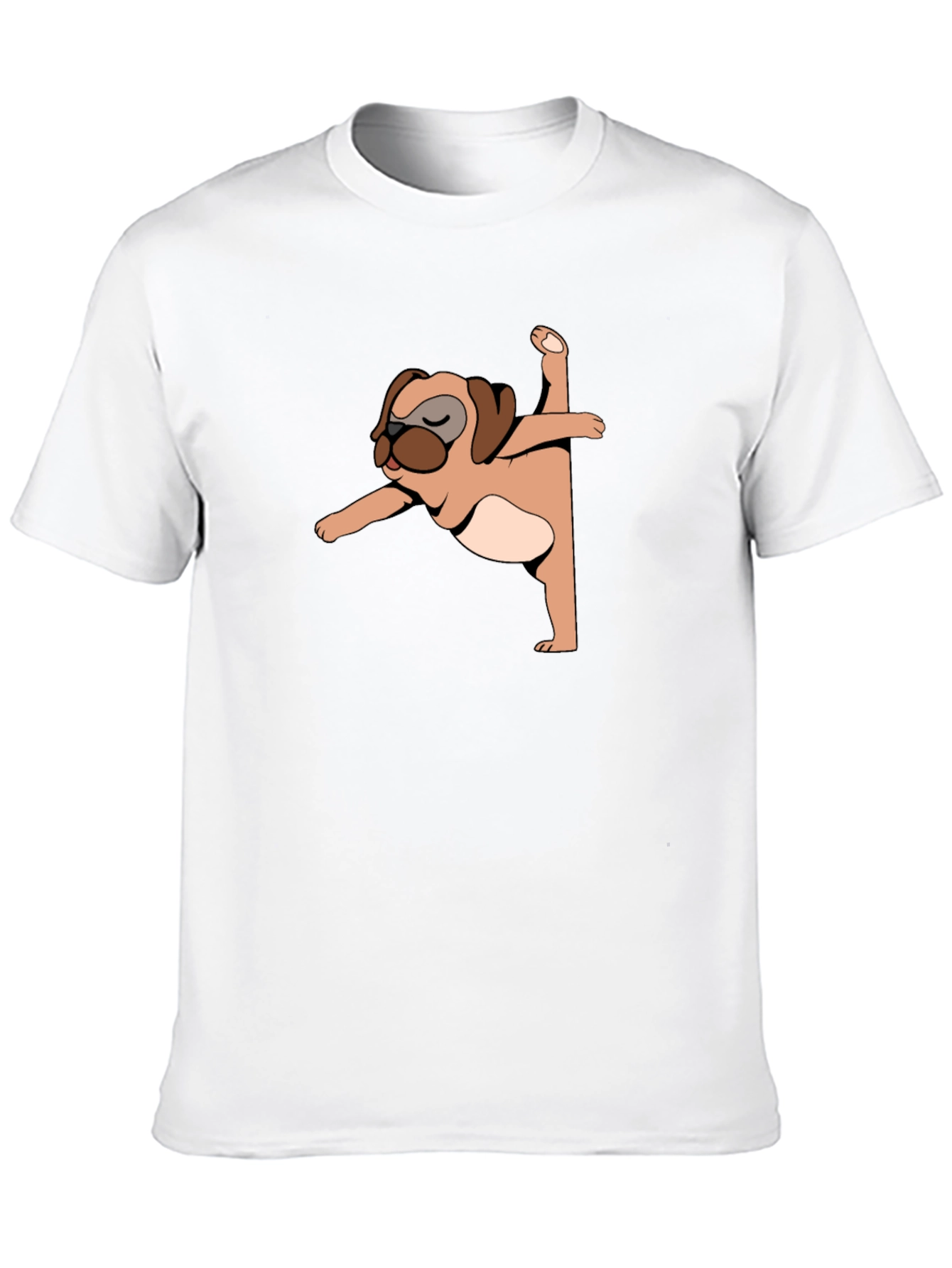 Yoga Pug Black T-Shirt