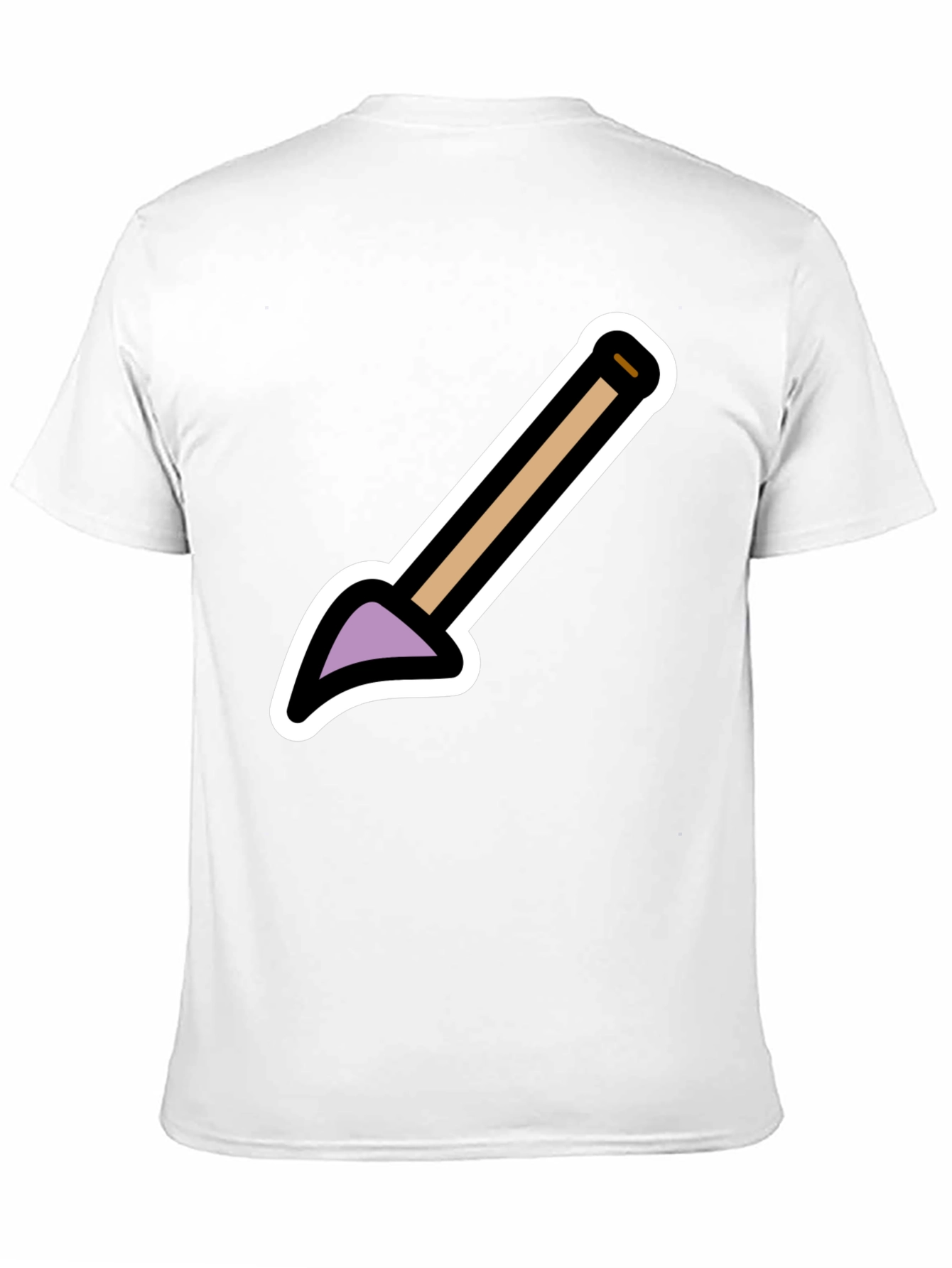 Cartoon Shovel Graphic Tee - Black Unisex Shirt