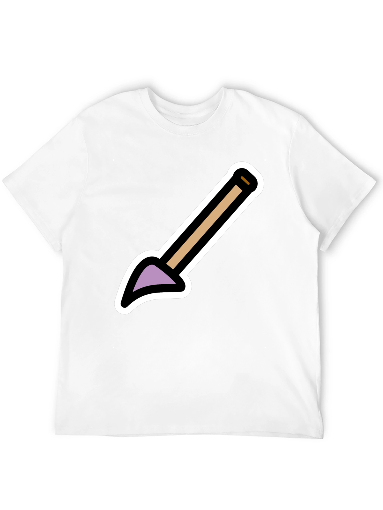 Cartoon Shovel Graphic Tee - Black Unisex Shirt
