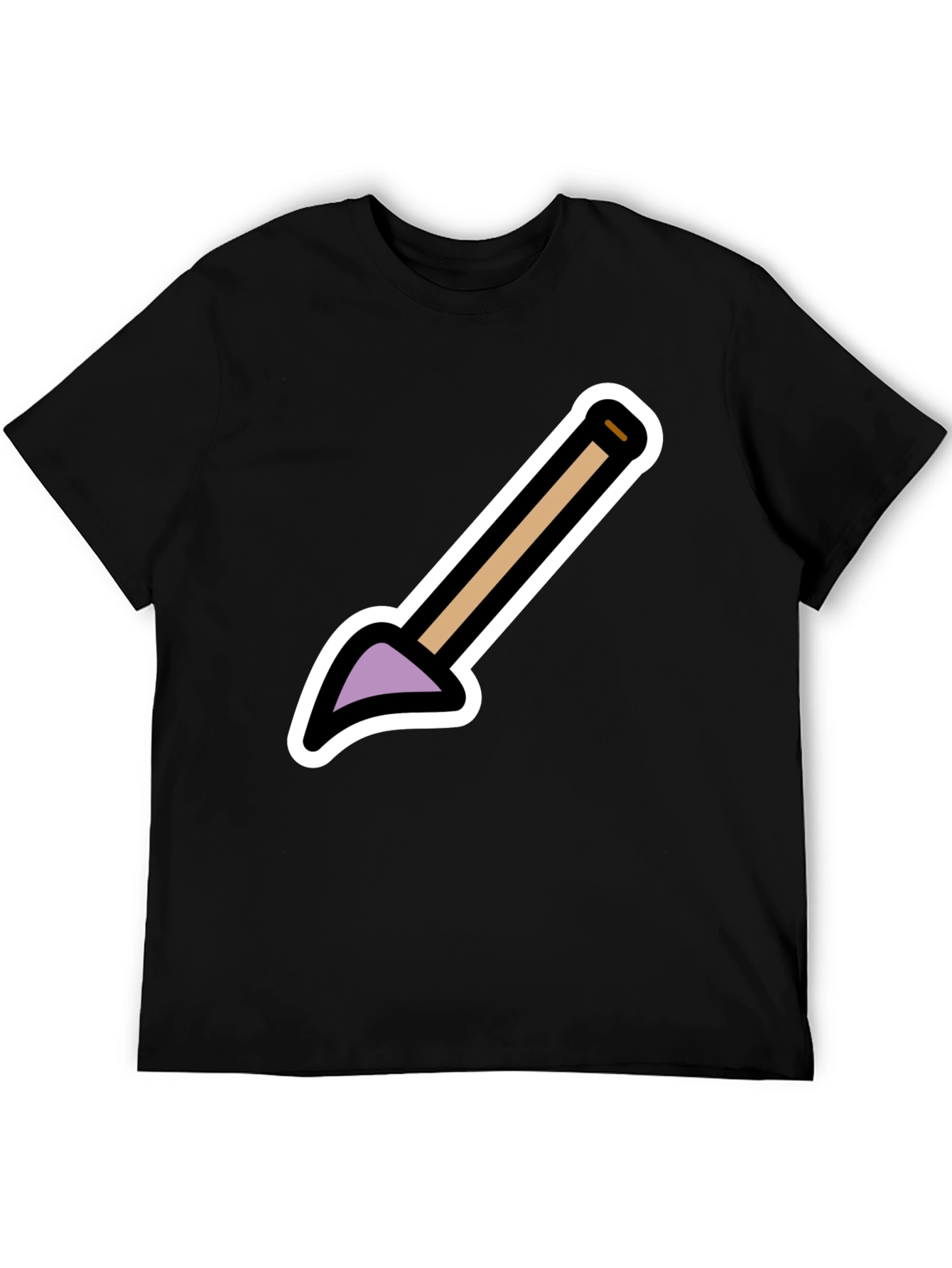 Cartoon Shovel Graphic Tee - Black Unisex Shirt