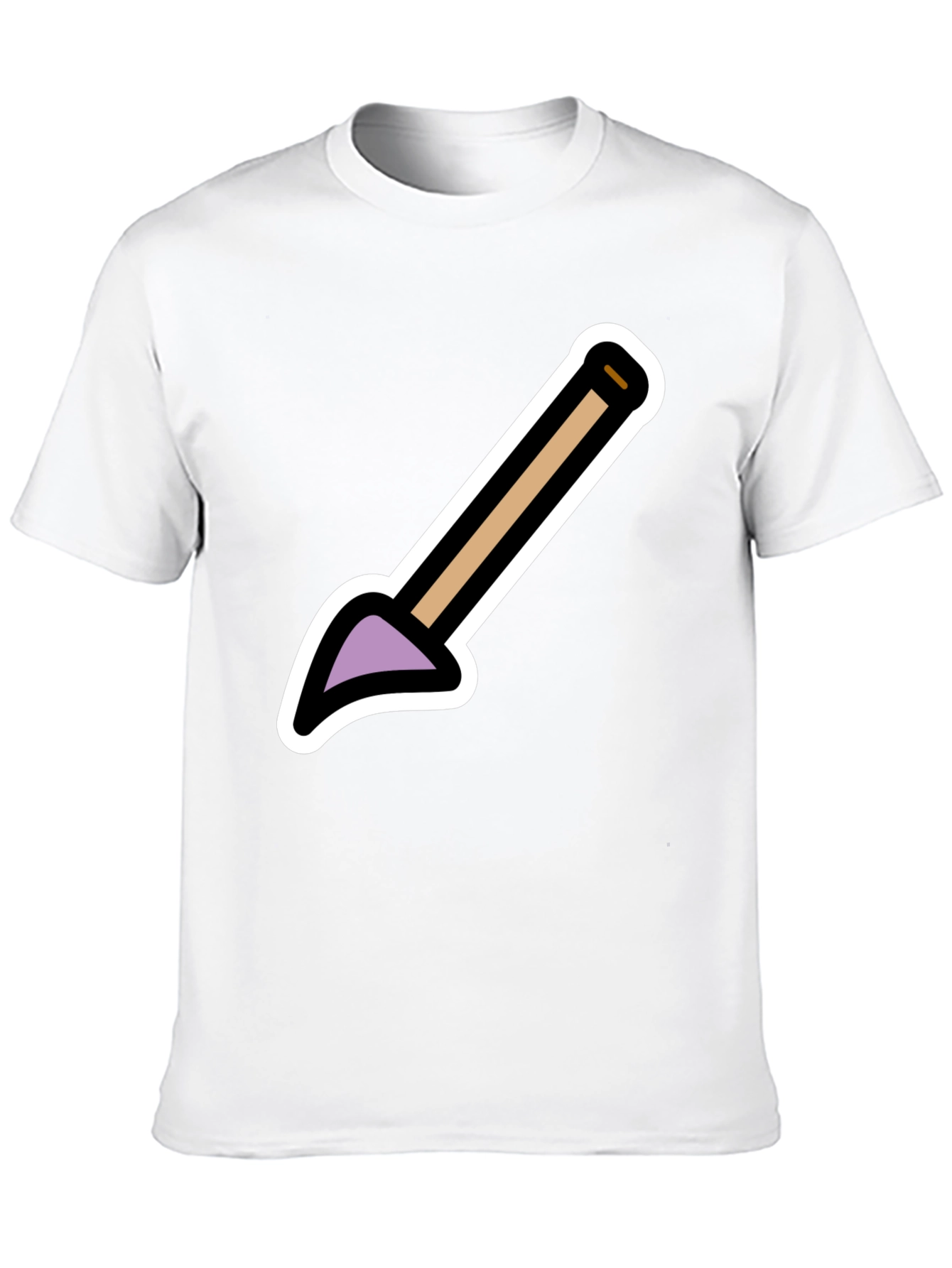Cartoon Shovel Graphic Tee - Black Unisex Shirt