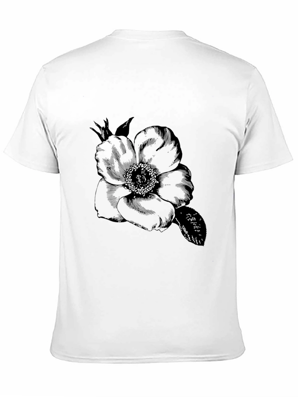Black Flower Graphic Tee - Stylish Casual Wear