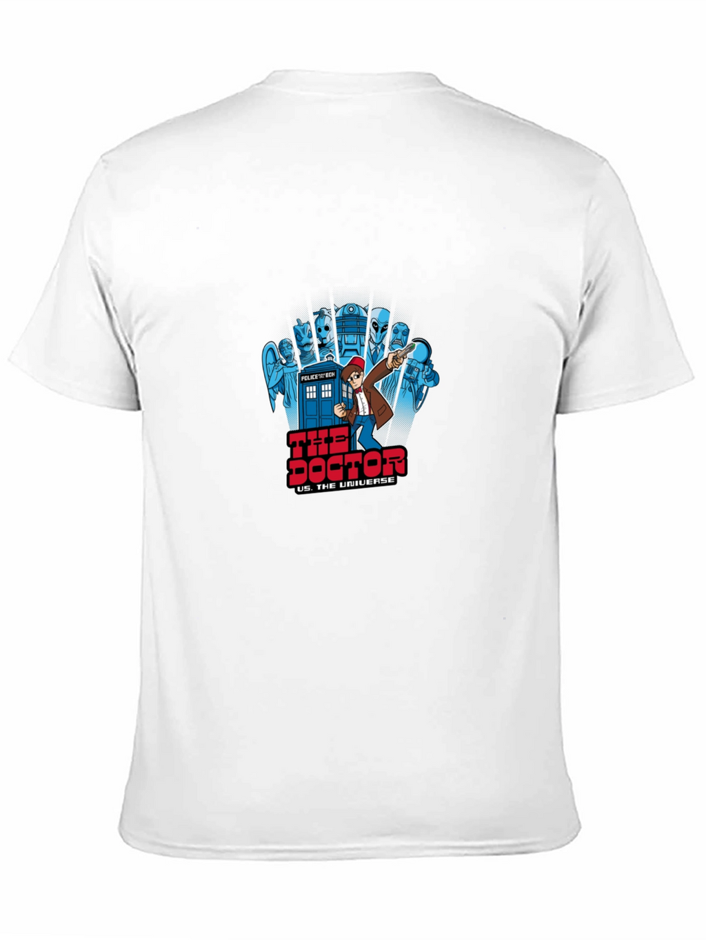 Doctor Who Cartoon T-Shirt - Black Cotton Tee