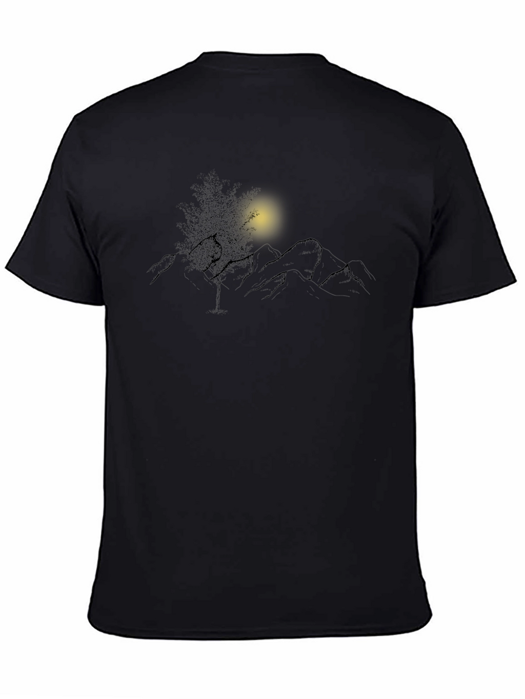Mountainscape Graphic Black Tee