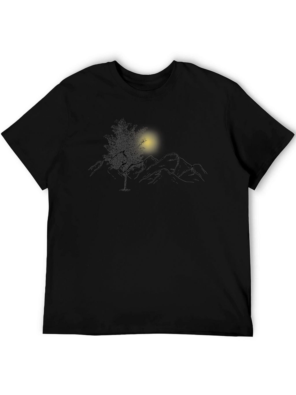 Mountainscape Graphic Black Tee