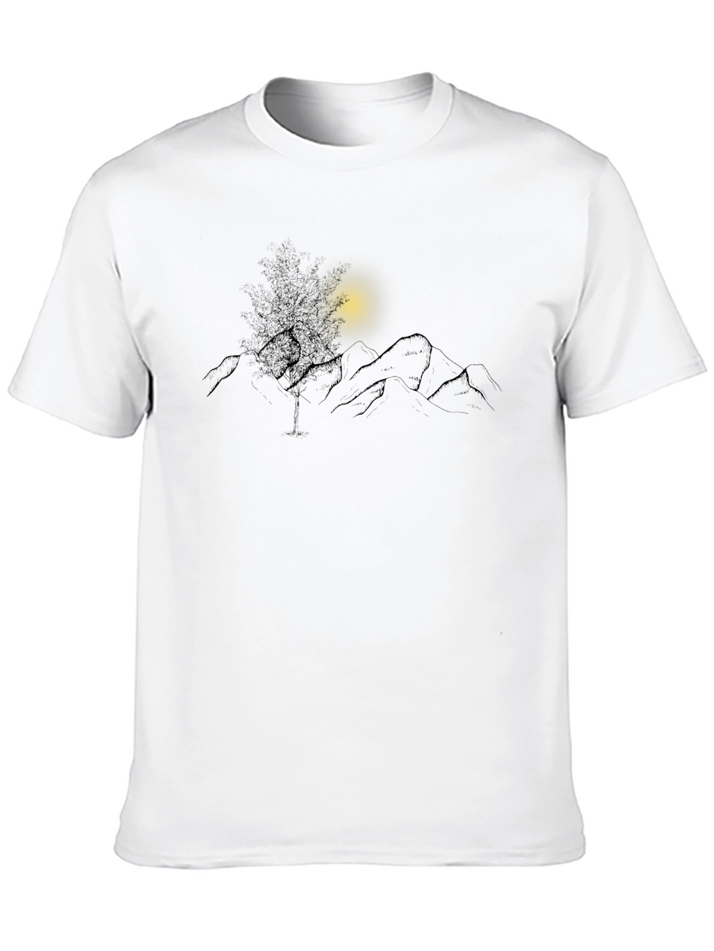 Mountainscape Graphic Black Tee