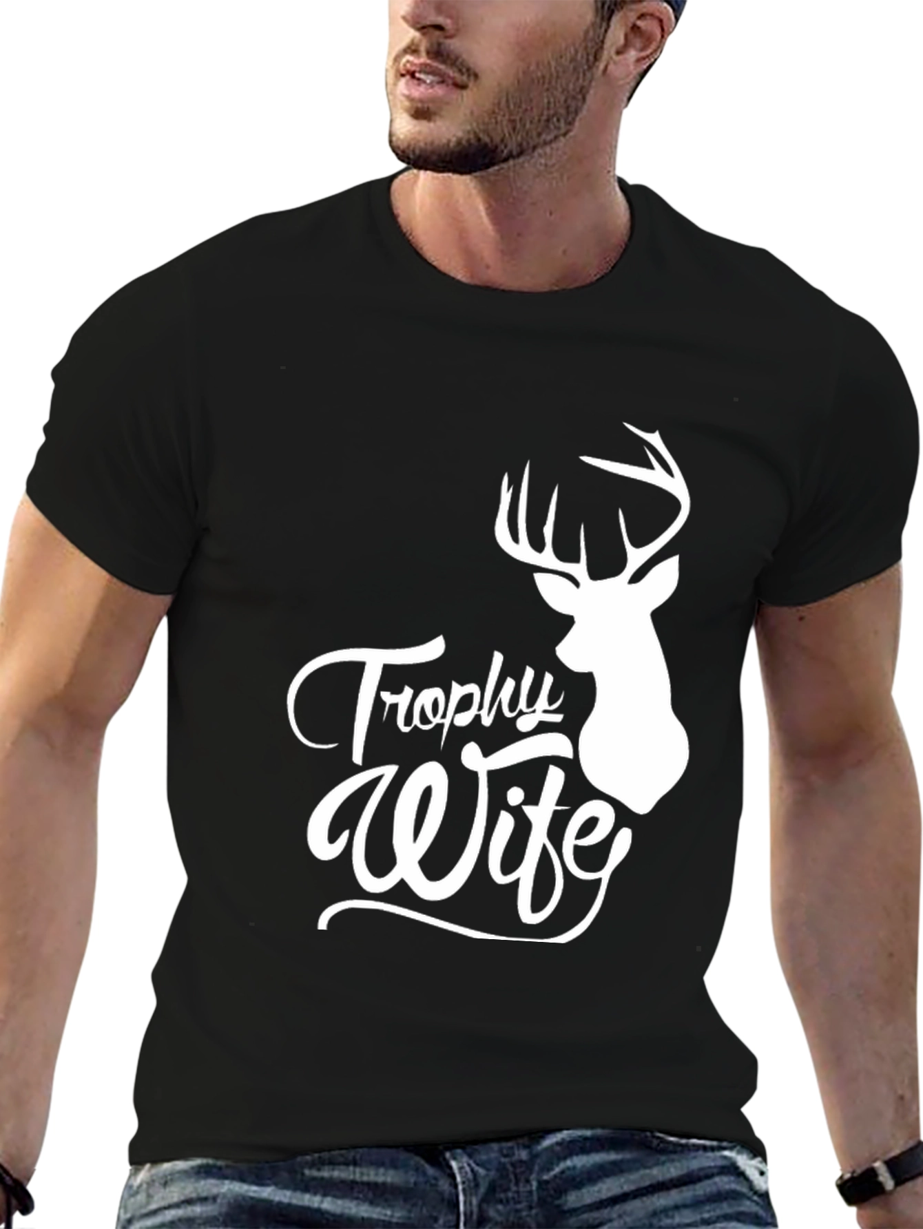 Trophy Wife Deer Hunting Black T-Shirt