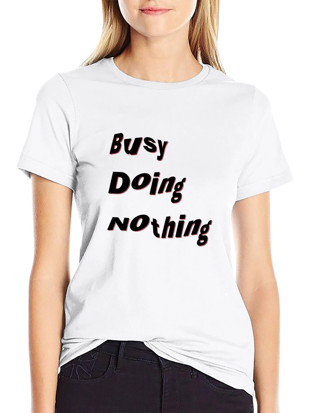 Busy Doing Nothing Black T-Shirt - Relaxed Casual Wear