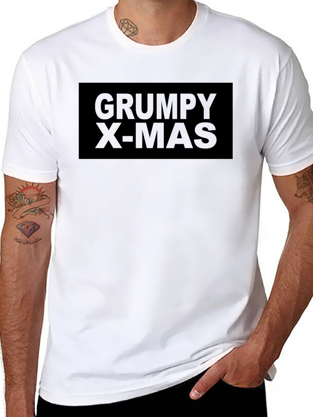 Grumpy X-Mas Graphic T-Shirt - Holiday Humor