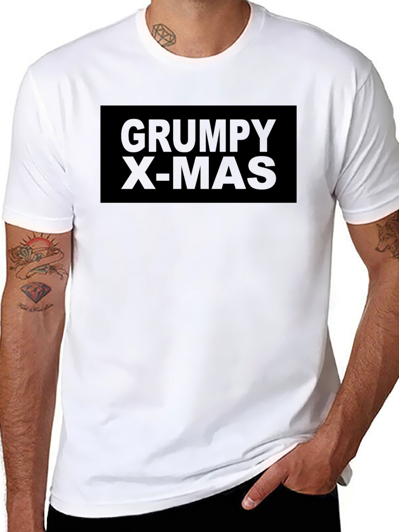 Grumpy X-Mas Graphic T-Shirt - Holiday Humor