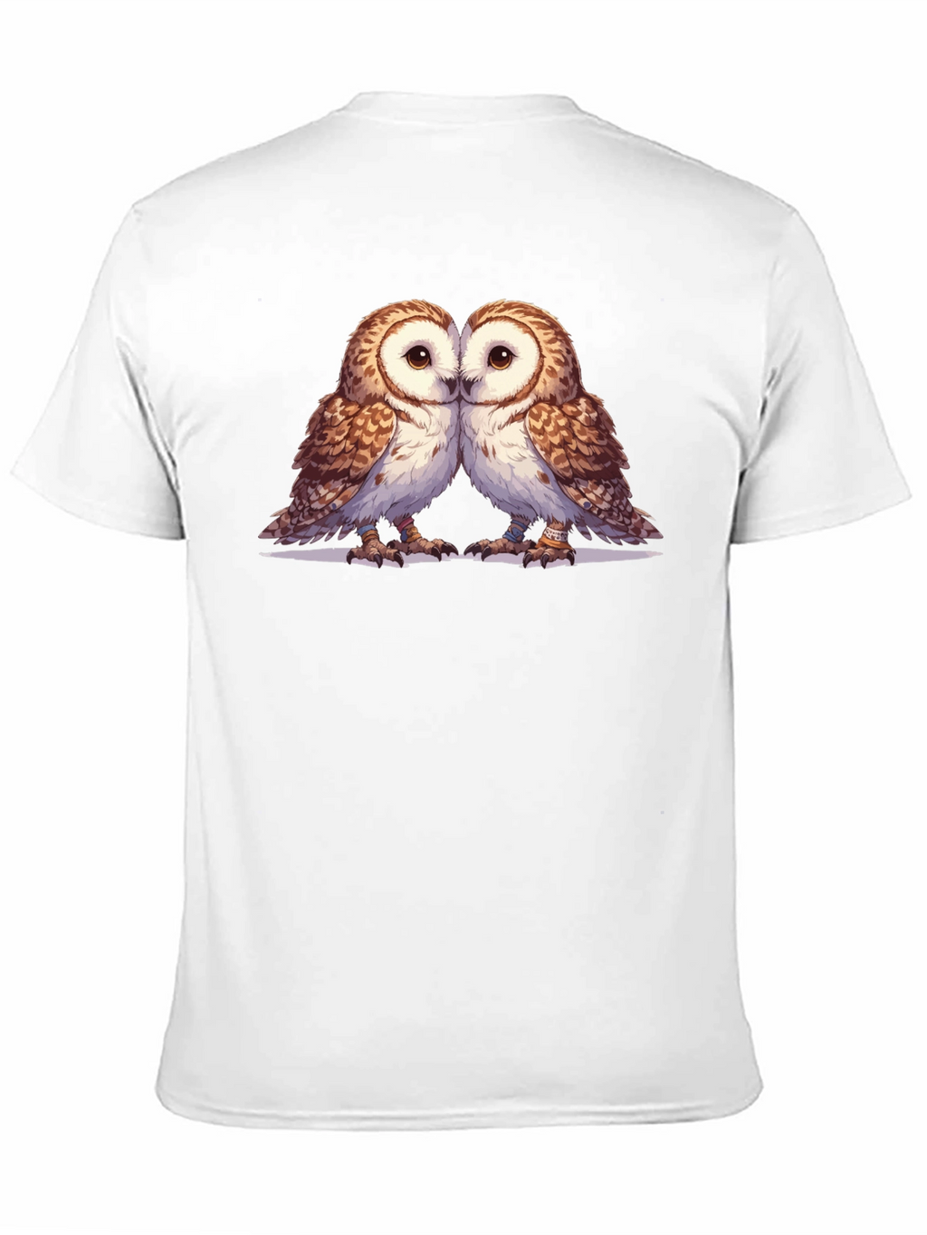 Owl Love Graphic Tee - Soft Black Cotton Blend