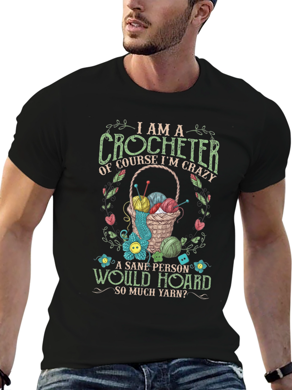Crocheter T-Shirt - Crazy Yarn Lover Gift