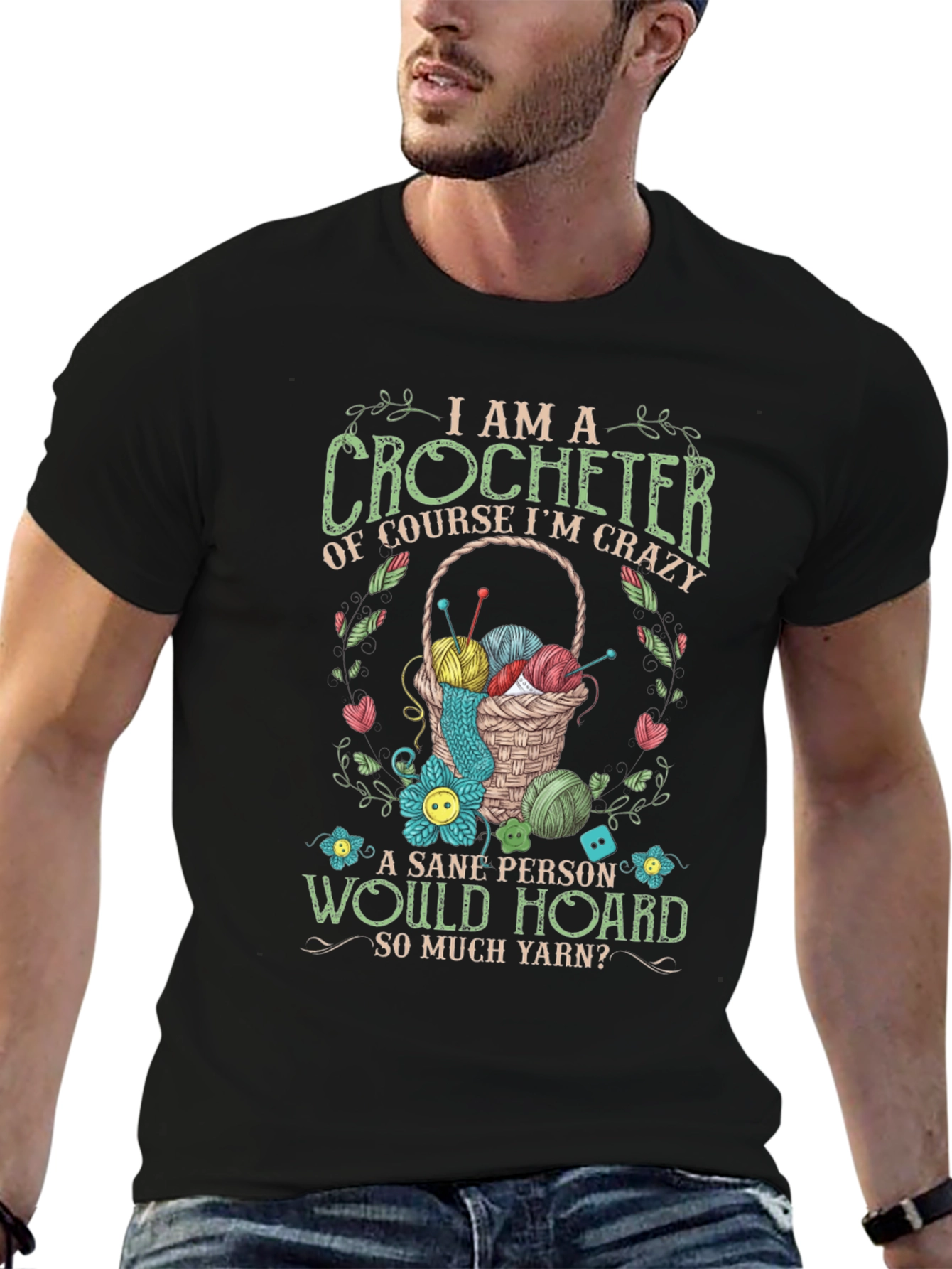 Crocheter T-Shirt - Crazy Yarn Lover Gift
