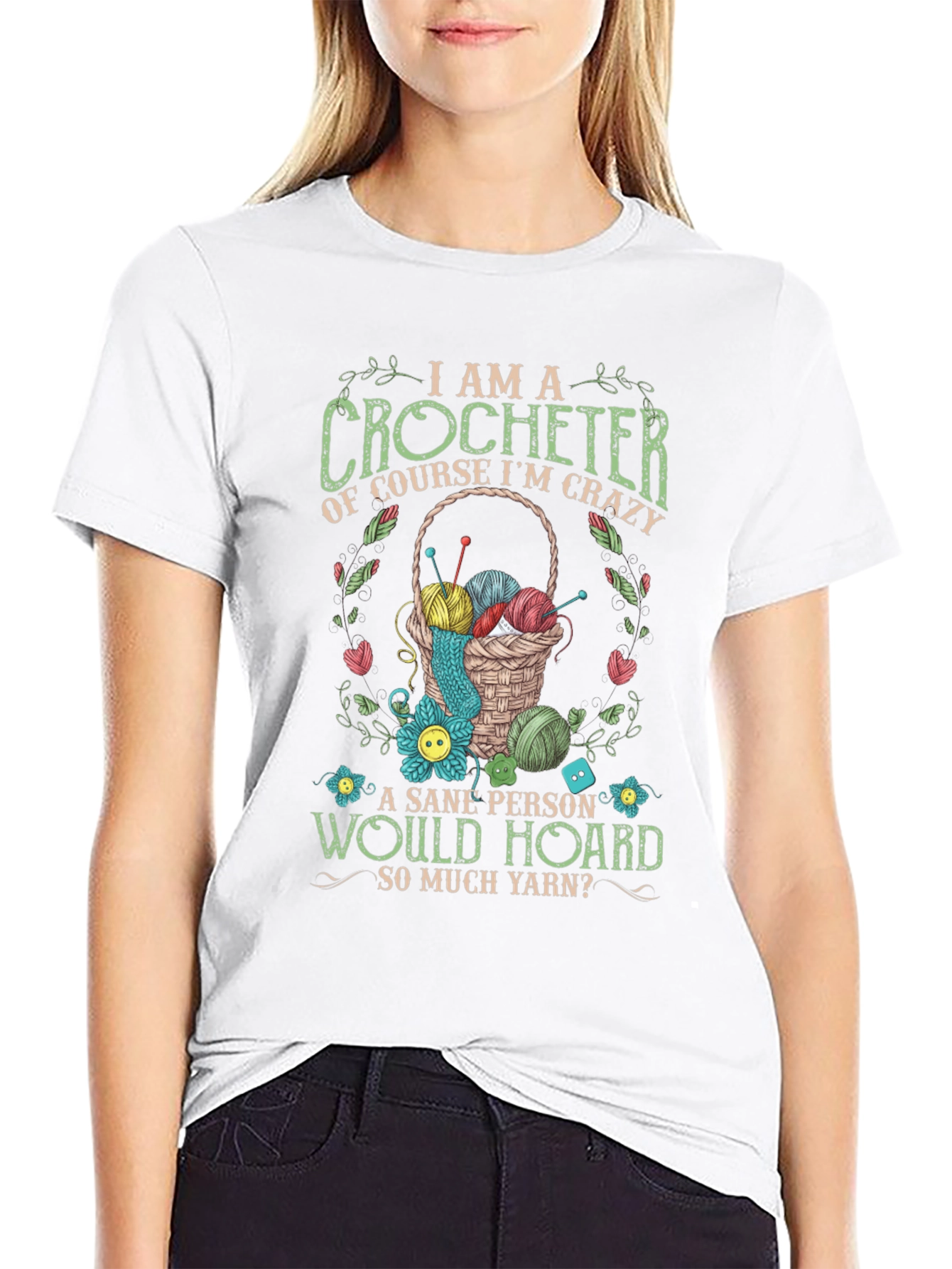 Crocheter T-Shirt - Crazy Yarn Lover Gift