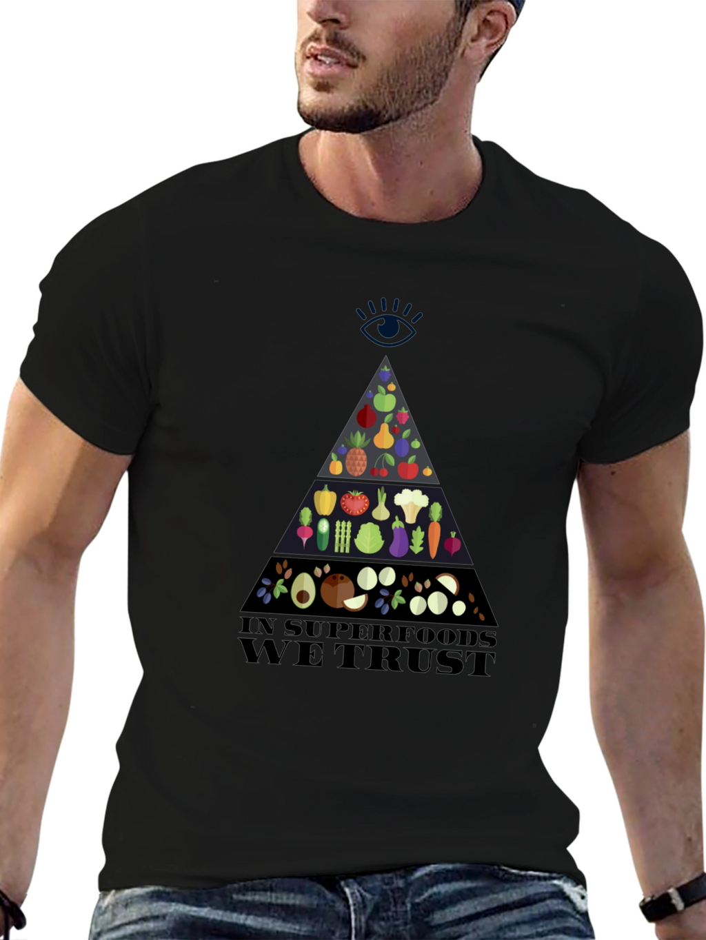 Superfood Pyramid Graphic T-Shirt - Vegan Friendly Design