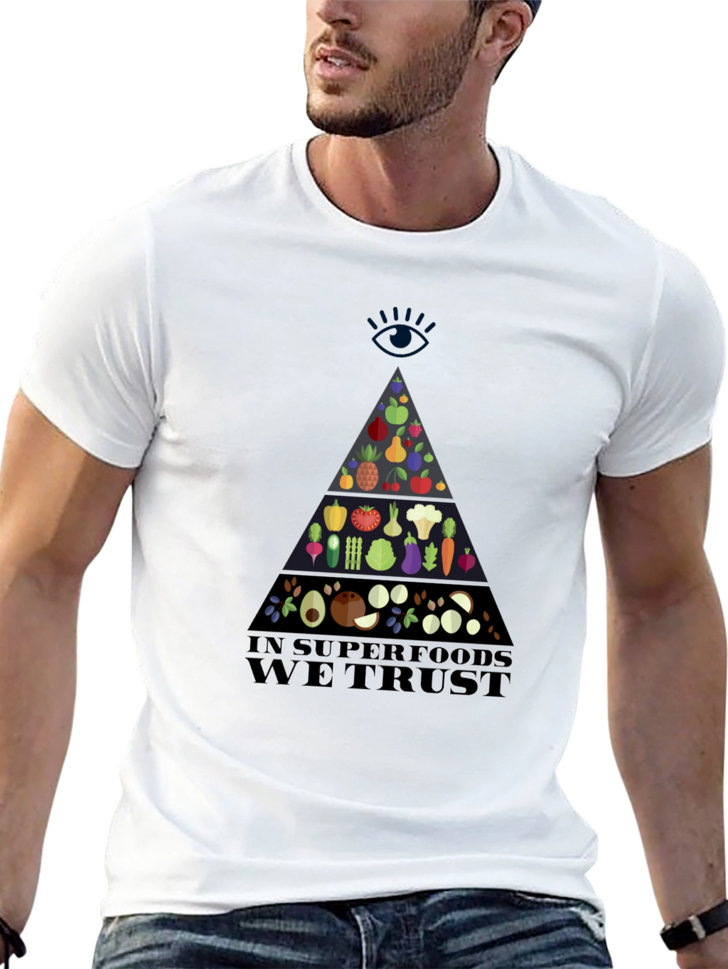 Superfood Pyramid Graphic T-Shirt - Vegan Friendly Design