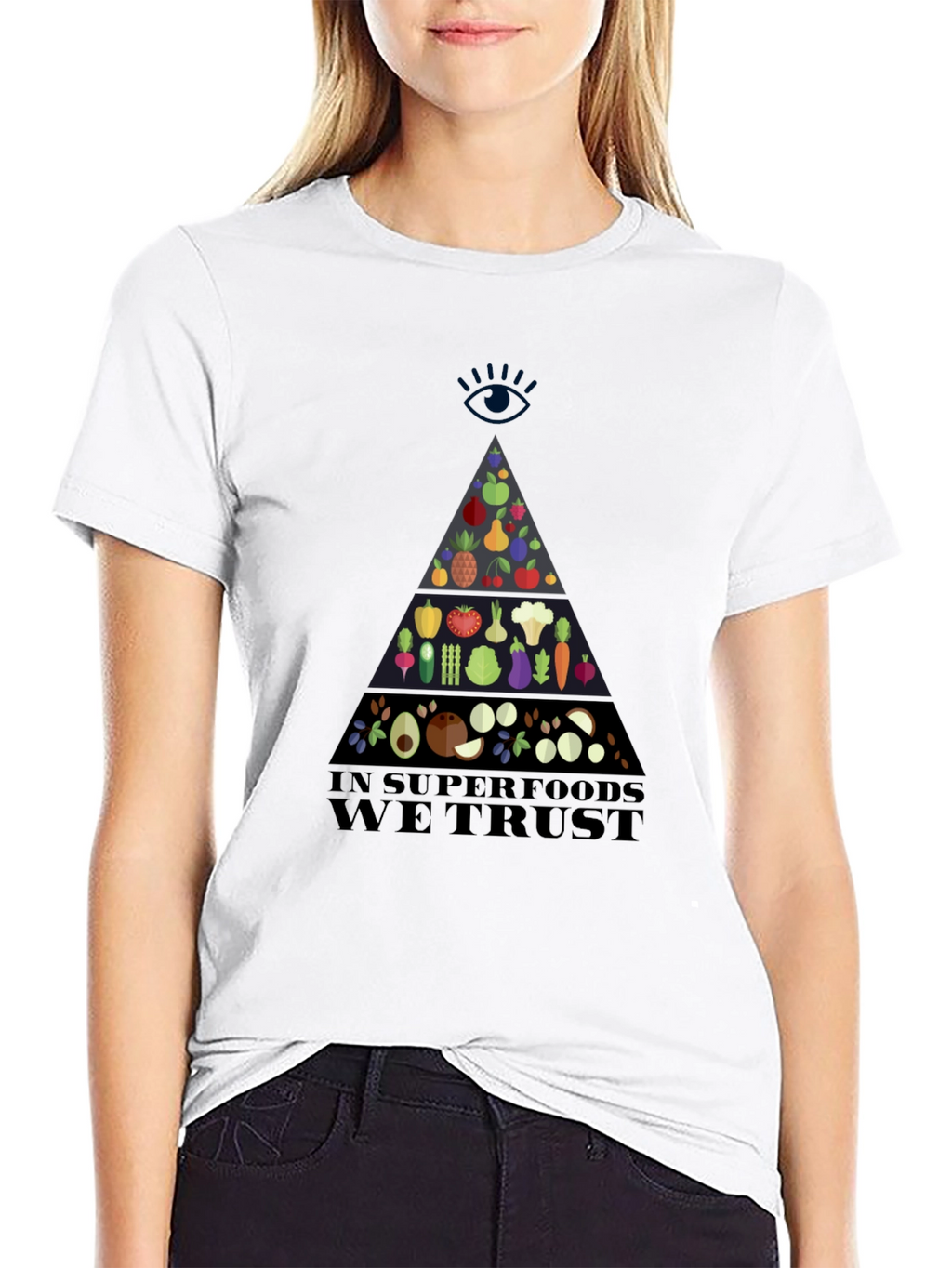 Superfood Pyramid Graphic T-Shirt - Vegan Friendly Design
