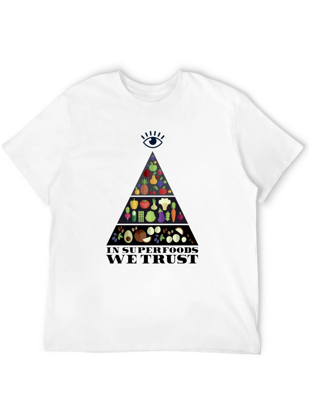 Superfood Pyramid Graphic T-Shirt - Vegan Friendly Design