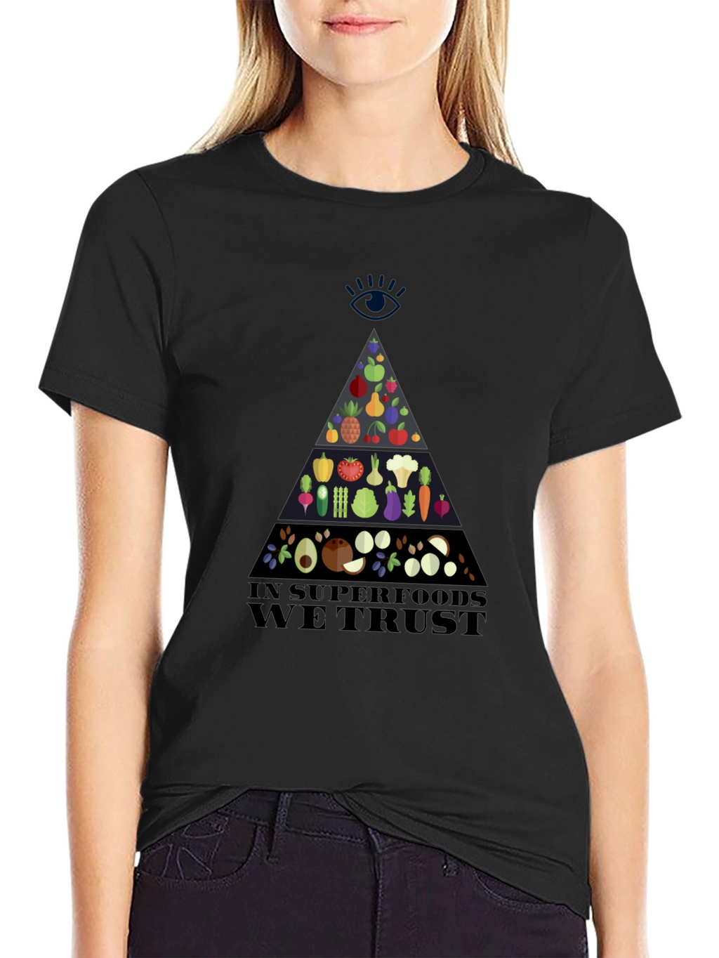 Superfood Pyramid Graphic T-Shirt - Vegan Friendly Design