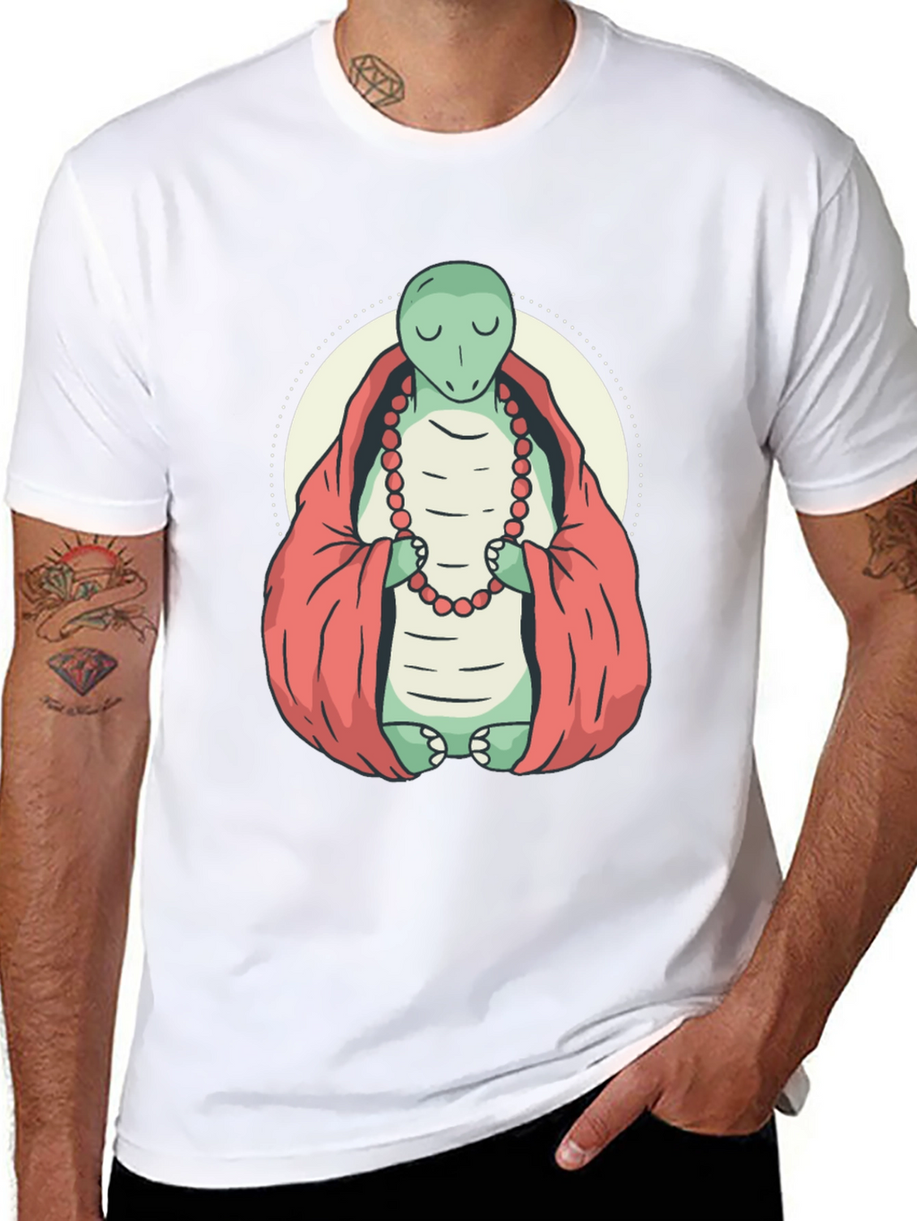 Zen Turtle T-Shirt - Meditating Reptile Design
