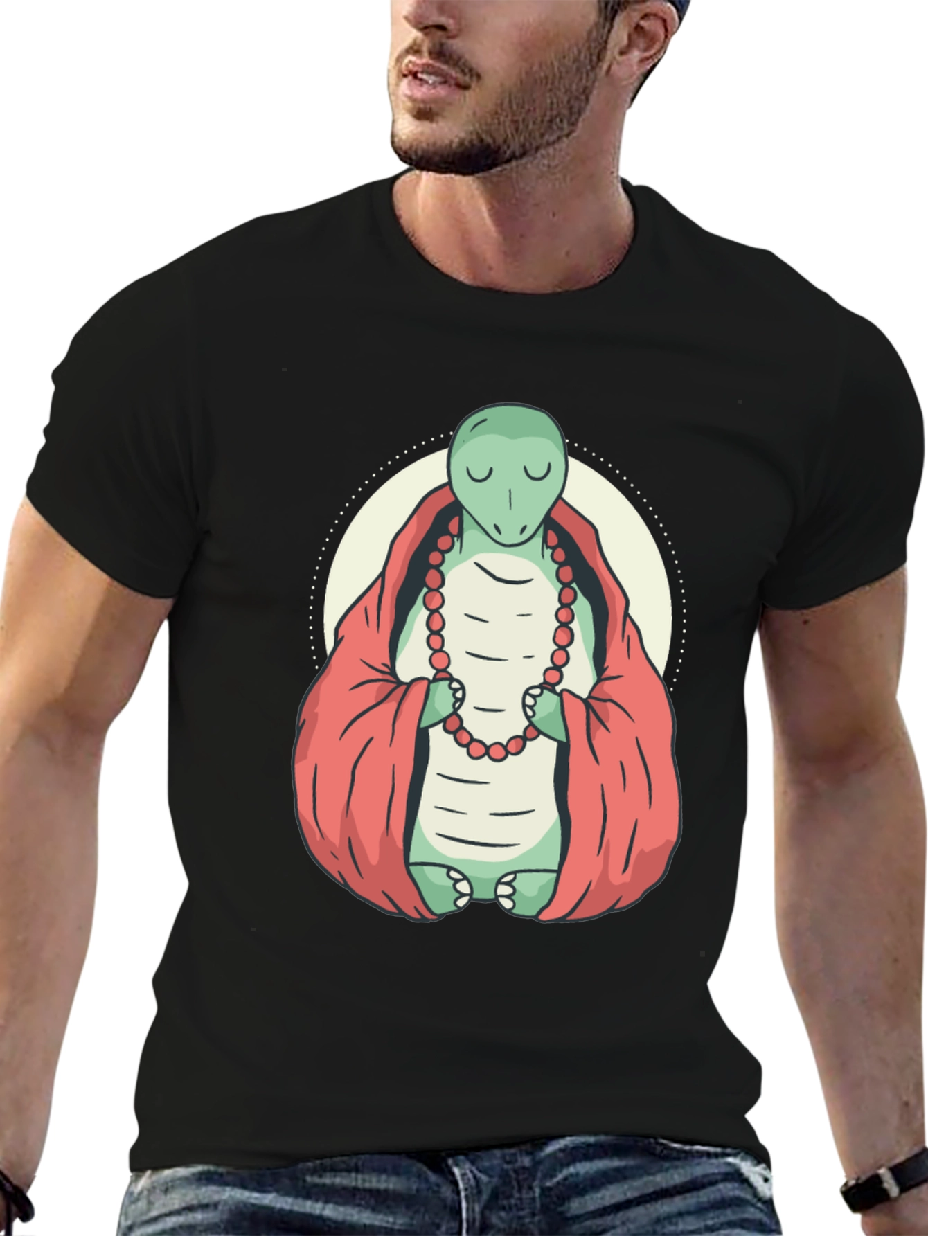 Zen Turtle T-Shirt - Meditating Reptile Design
