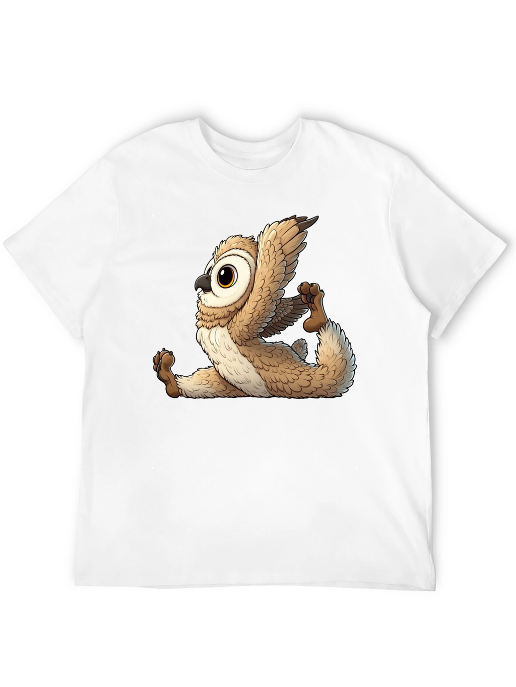 Yoga Owl Graphic Tee - Black Cotton Blend