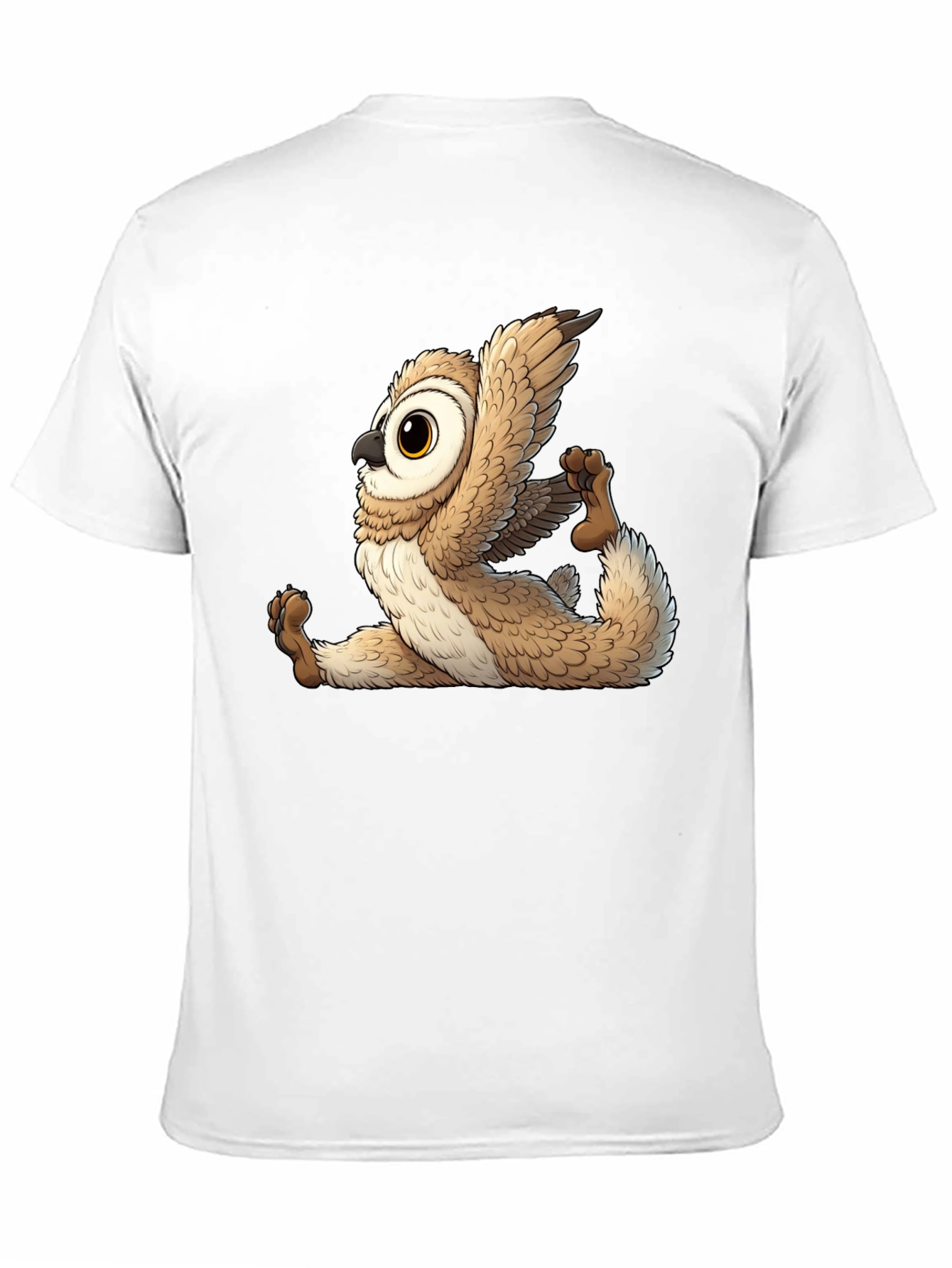 Yoga Owl Graphic Tee - Black Cotton Blend