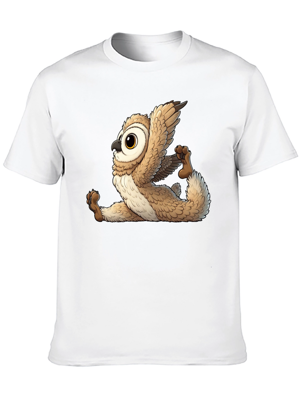 Yoga Owl Graphic Tee - Black Cotton Blend