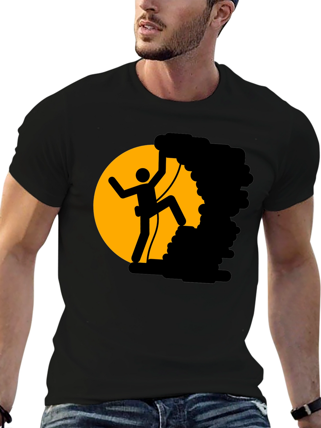 Climbing Stick Figure T-Shirt - Adventure Tee